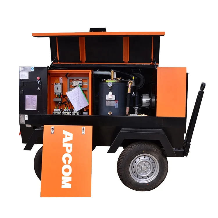 Electric air compressor mining 14bar 800CFM APCOM 250hp  185kw mobile air compressor portable screw compressor