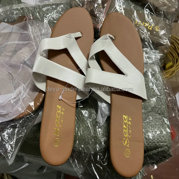 0.98 Dollars Model SJX002 Size 36-40 Stock Ready Hot Sale Fashion Latest Sandal slippers for women