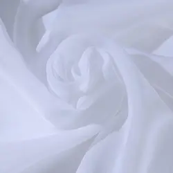 Доставка в США, оптовая продажа, белые прозрачные Занавески Из вуали с 2 панелями на французскую дверь для гостиной (2 панели)