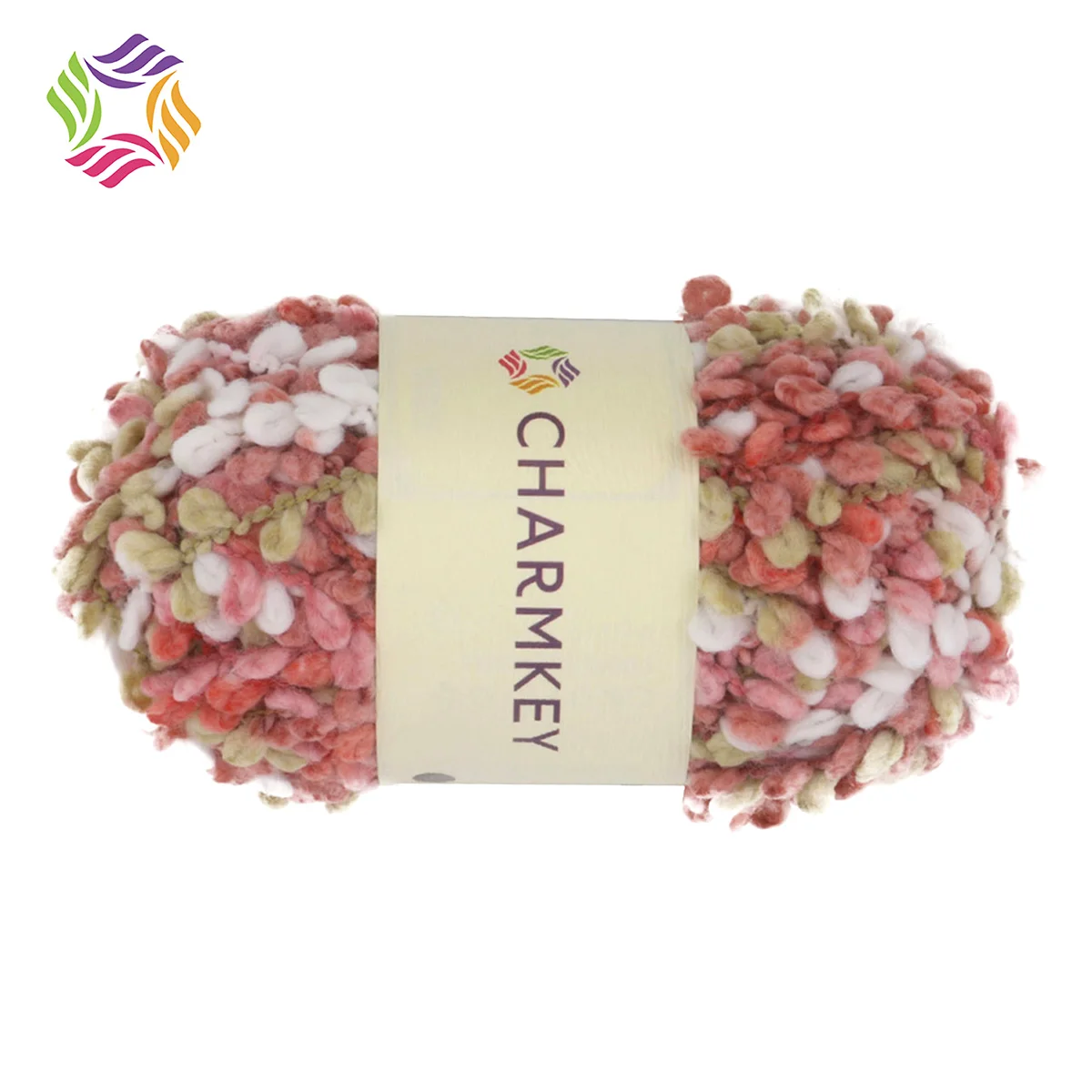 Charmkey Beautiful High Quality 100% Pure Polyester Yarn Dyed Tweed Fabric For Hand Knitting