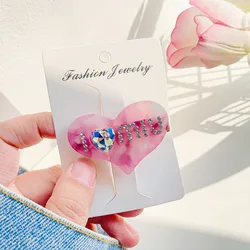 Korean Fashion Acetate Clip Letter Shark Clip High-quality Disc Hair Clip Mini Hair Claw for Women