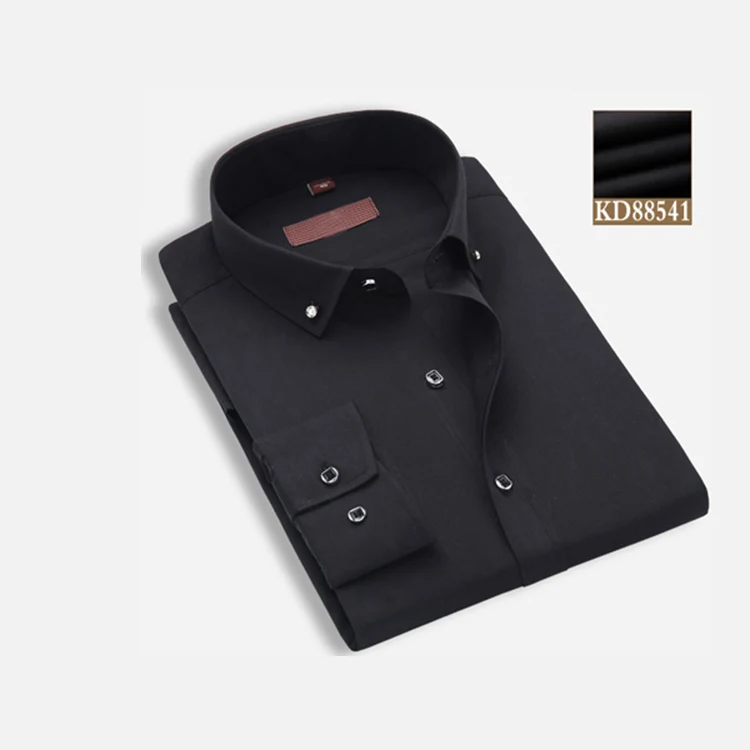 Мужская рубашка из чистого хлопка, белая деловая рубашка с длинным рукавом