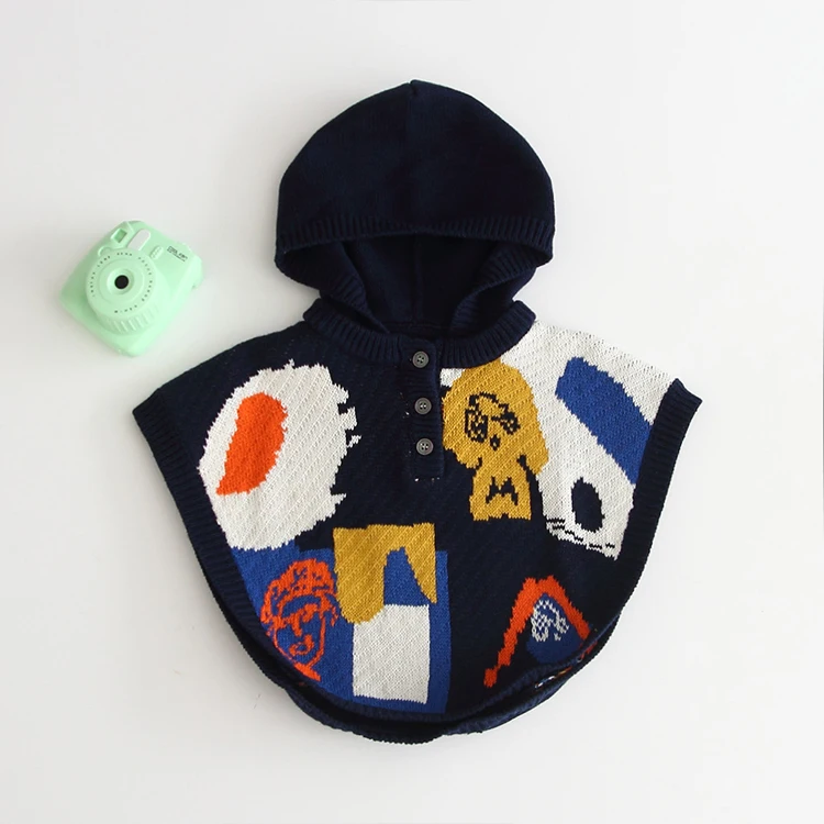 2019 вязаный пуловер для новорожденных девочек свитер накидка хлопок