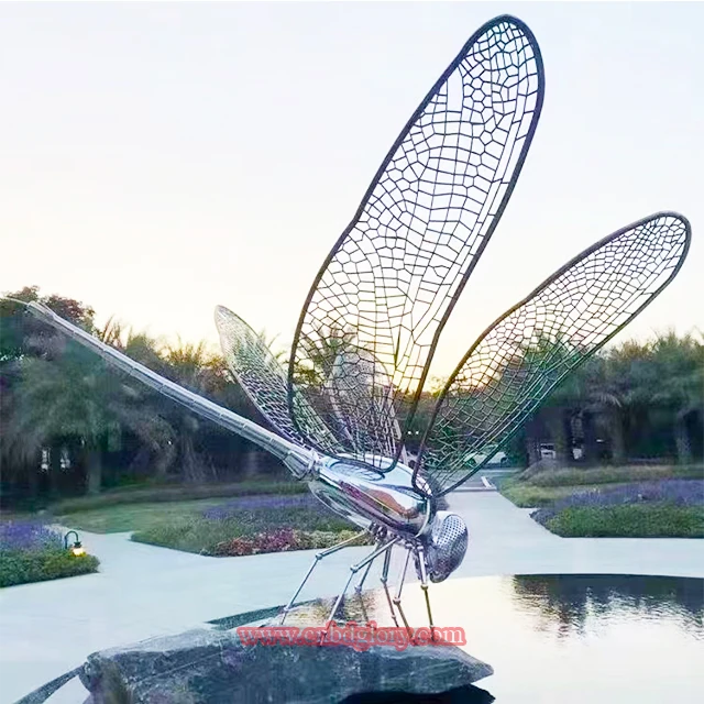 Outdoor Landscape Design Public Decoration Art decor Beautiful Stainless Steel Feather Sculpture