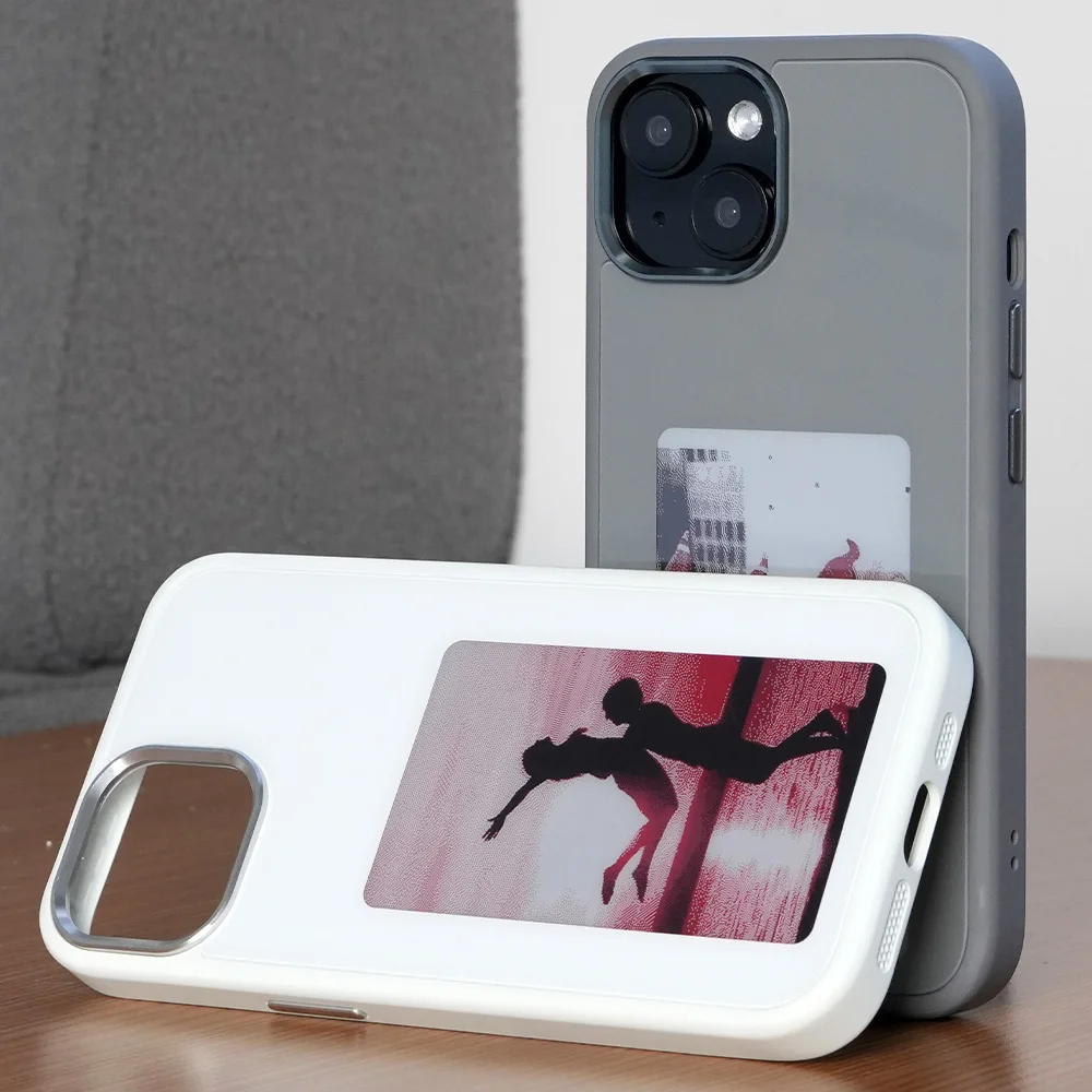 NFC 4-цветный цифровой чехол для телефона для iPhone 13 14 15 Pro max e-ink чехол для телефона с завода, оптовая продажа чехлов для смартфонов 2024