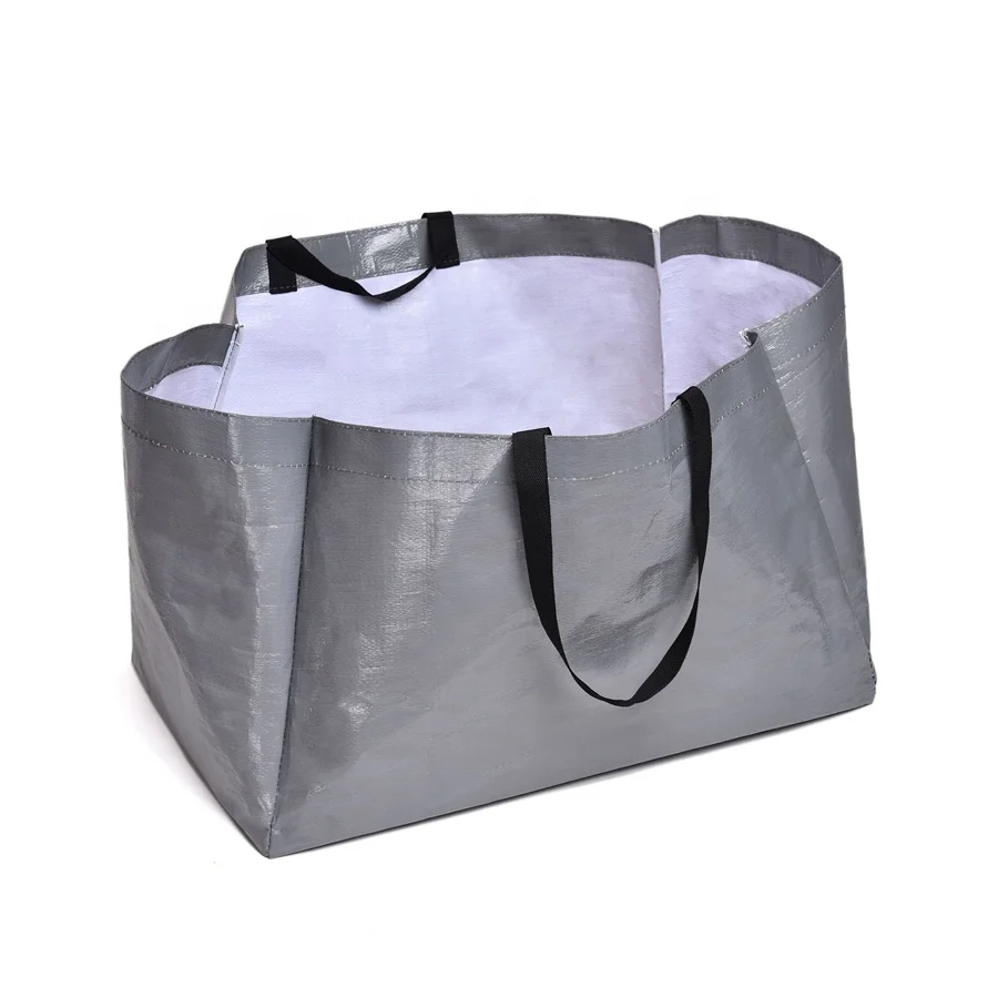 Private Label Custom Shopping Bags Woven Grocery Tote Store Bag sac de course