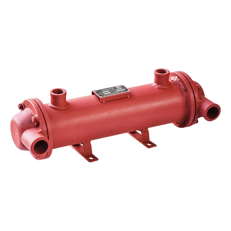 Marine diesel engine with gear box oil cooler turbine heat exchanger