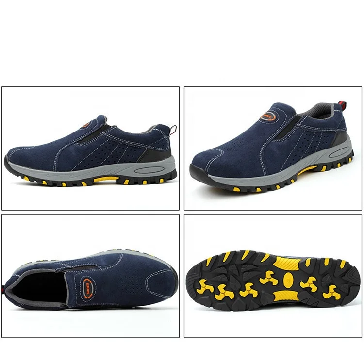 FUNTA Integrated tongue design suede leather safety shoes for workers