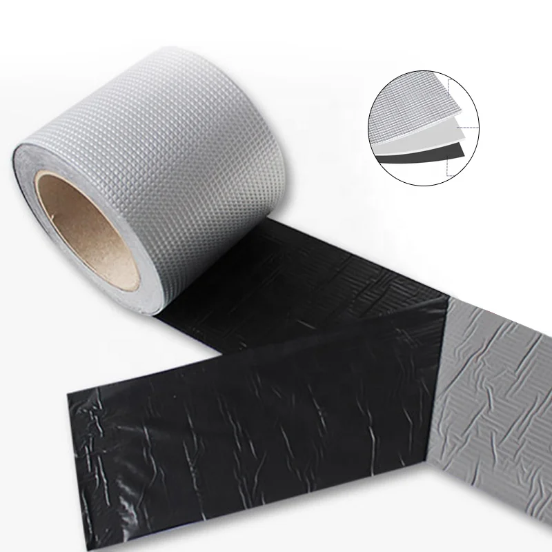 5inch Waterproof Seam Sealing Repair Rubber Adhesive Tape Self Adhesive Aluminum Foil Butyl Sealant Tape Roof and Wall Cracks