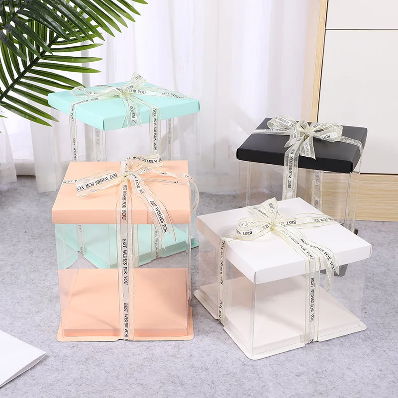 wholesale oem high quality 6inch 8inch printed designer box cake  box