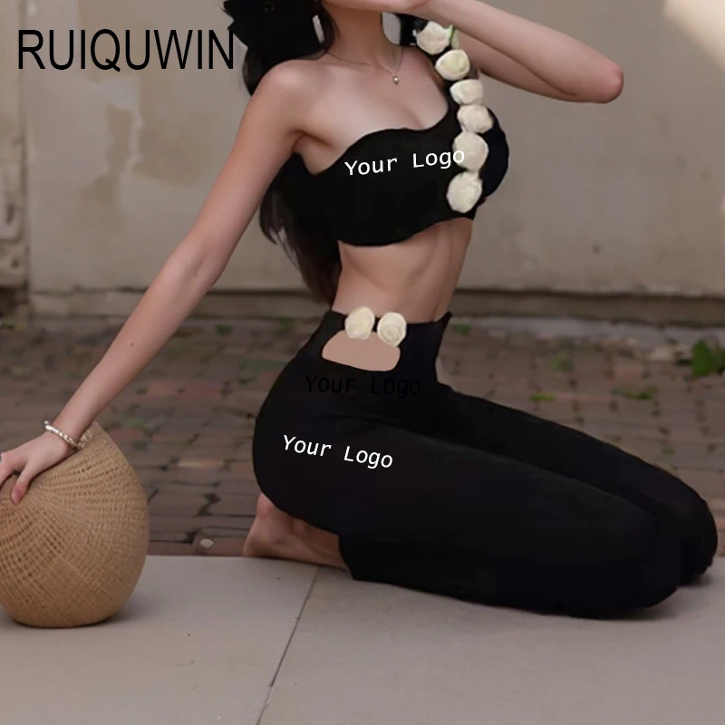 RUIQUWIN Wholesale Custom Workout Wear Athletic Matching Sexy Gym Fitness Running Yoga Biker Women Shorts Yoga Sets