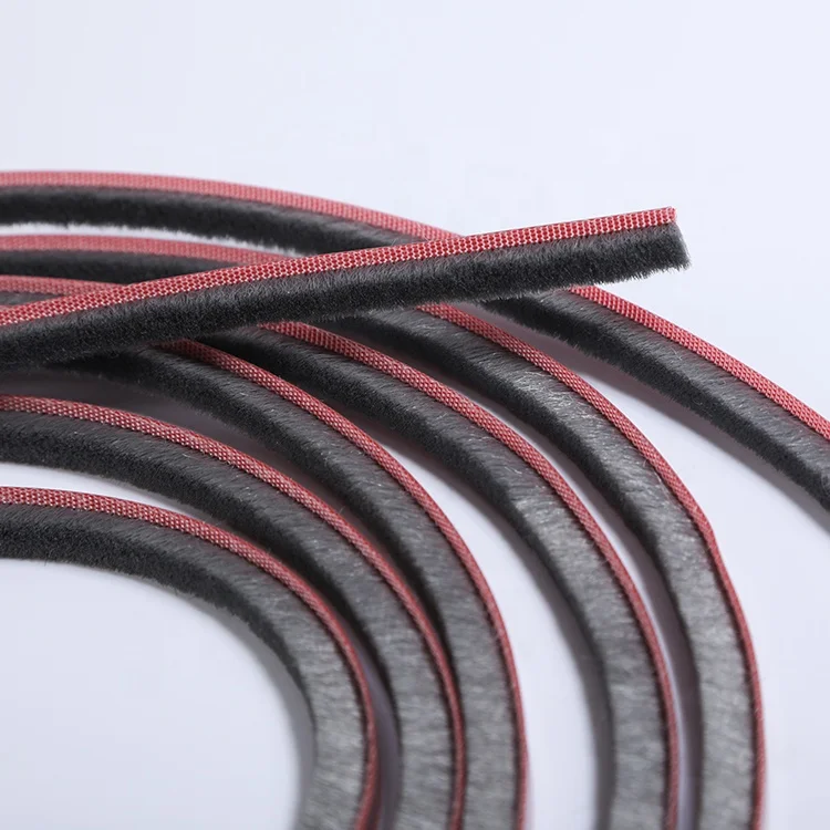 Window Door Accessories Elastic Brush Weather Strip Soundproof Door Seal Strip with UV