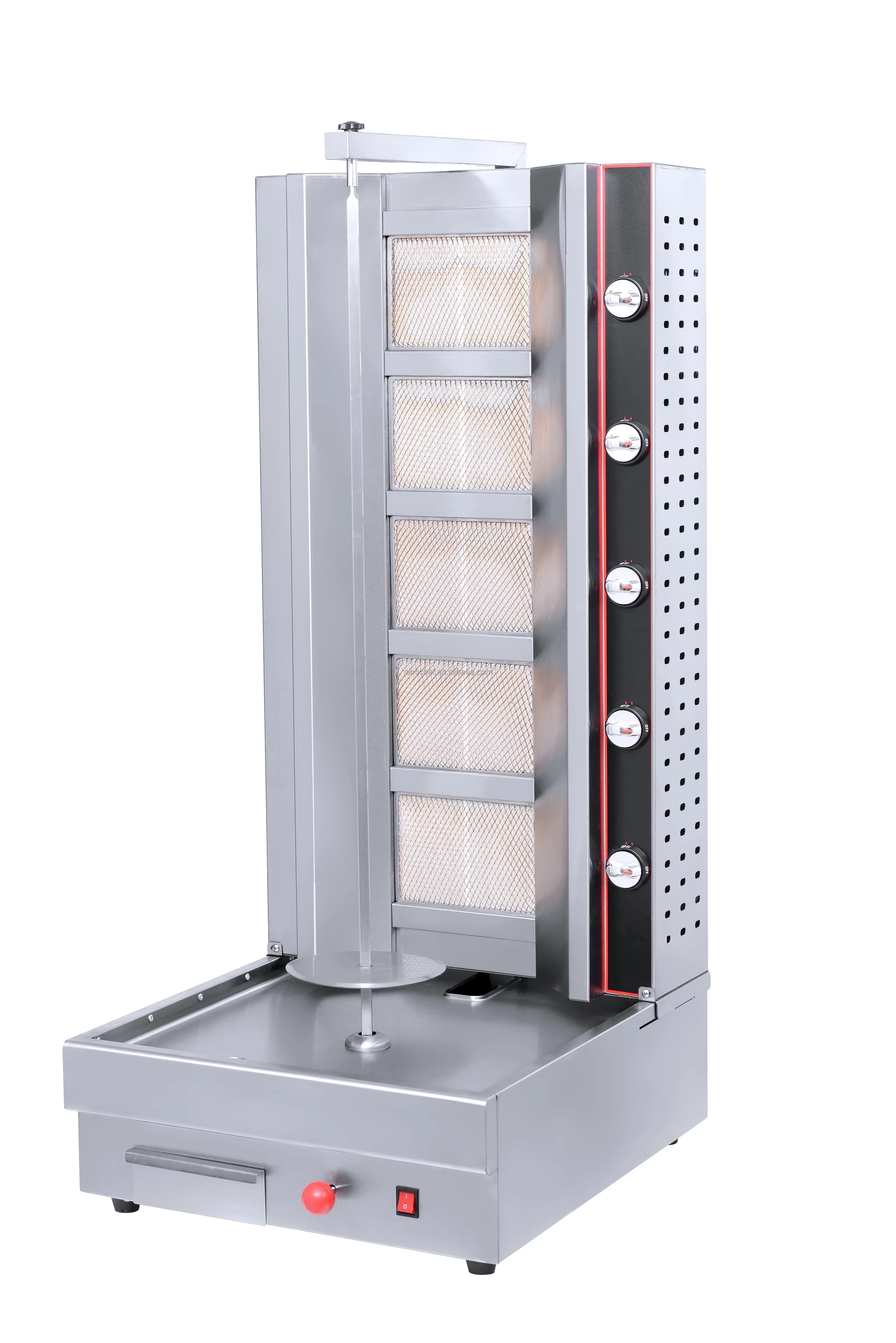 5 Burners Gas Chicken Shawarma Machine for Sale Churrasco Turkey Doner Kebab Maker