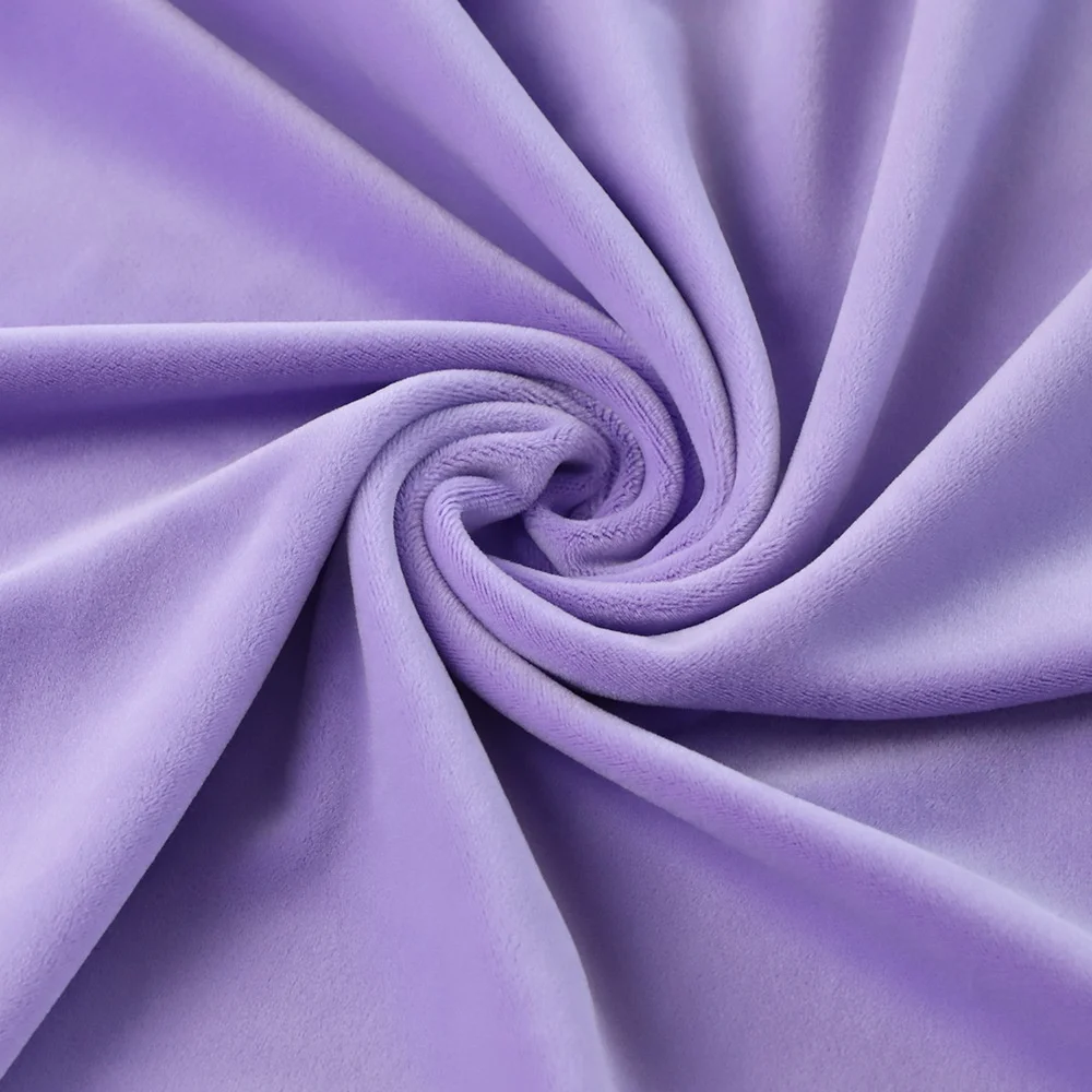 Free Sample Velvet Pajama Fabric Super Soft Spandex Velboa fabric
