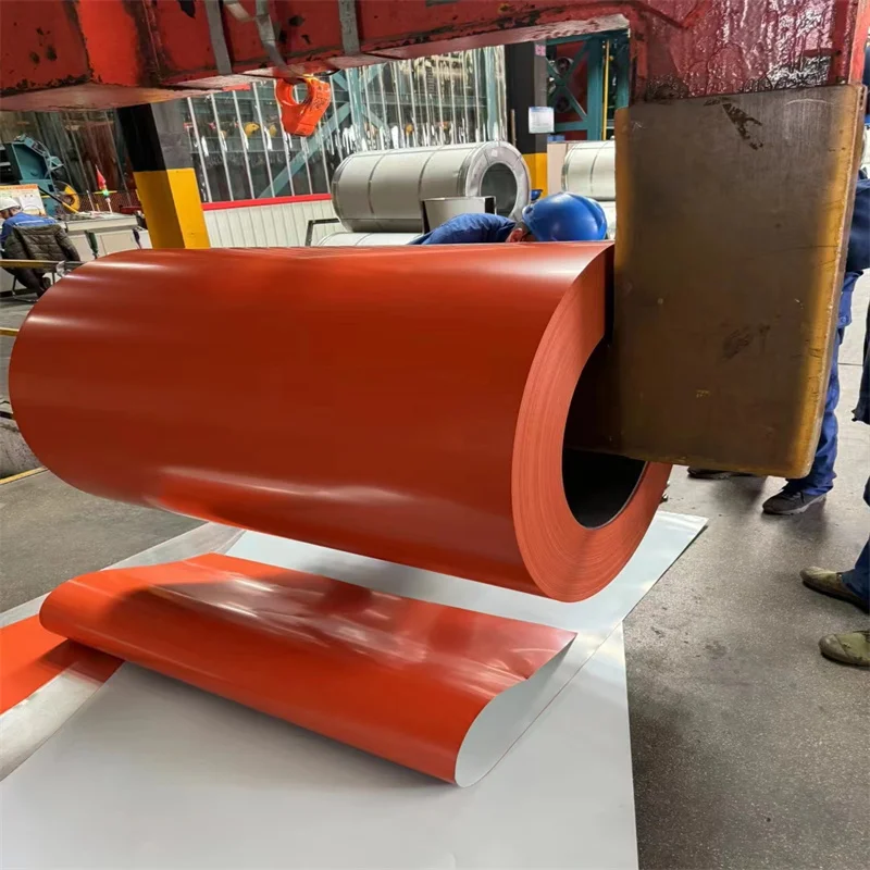Ral Color 0.4mm/0.5mm Thickness PPGI Coils Color Coated Steel Roofing Panels Building Materials Cutting Welding Processing