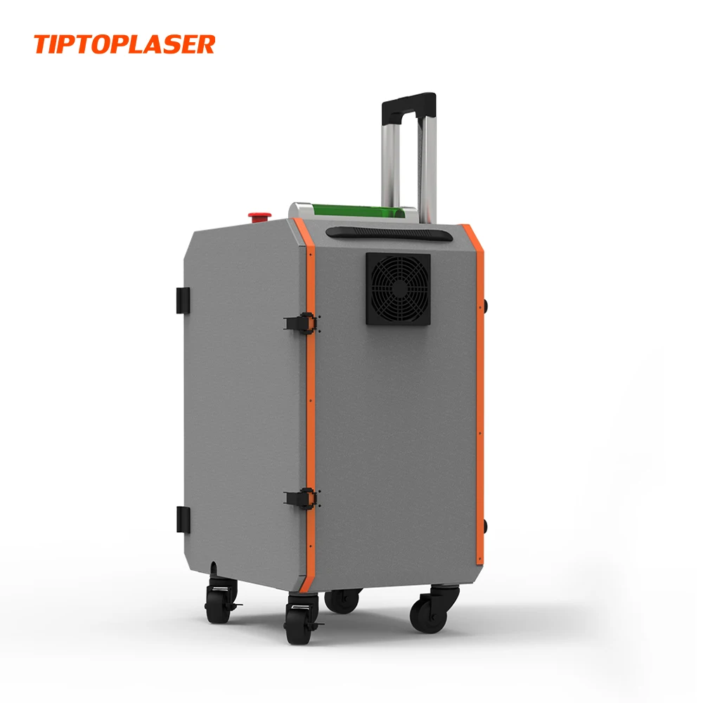 JINAN TIPTOPLASER mini portable laser cleaning machine 100W 200W portable 100w laser cleaning machine