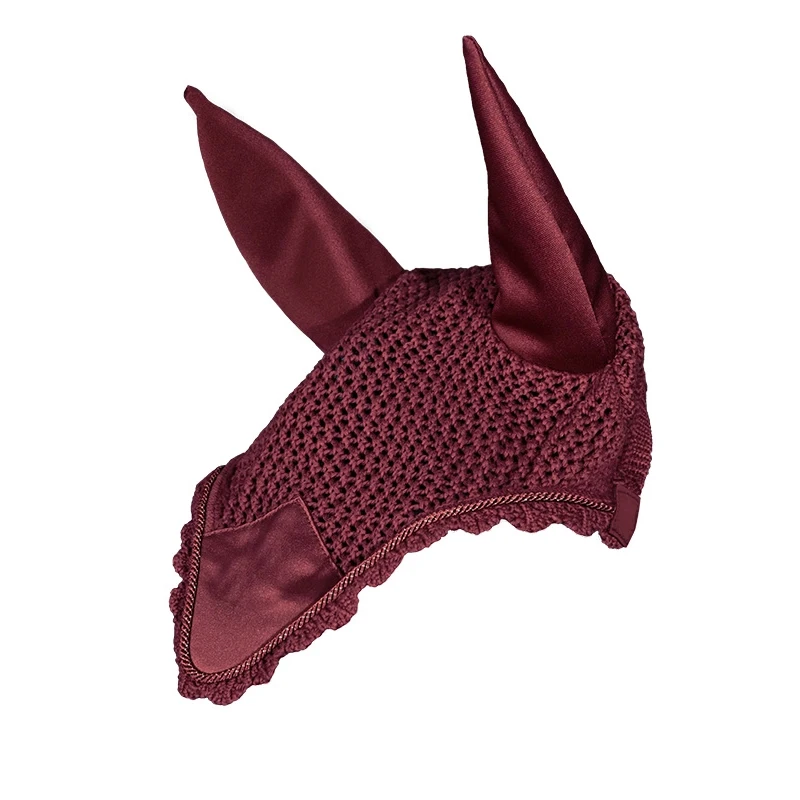 Top Quality Equestrian Products Horse Riding Ear Bonnet Customization Hand Knitted Mesh Horse Fly Veils