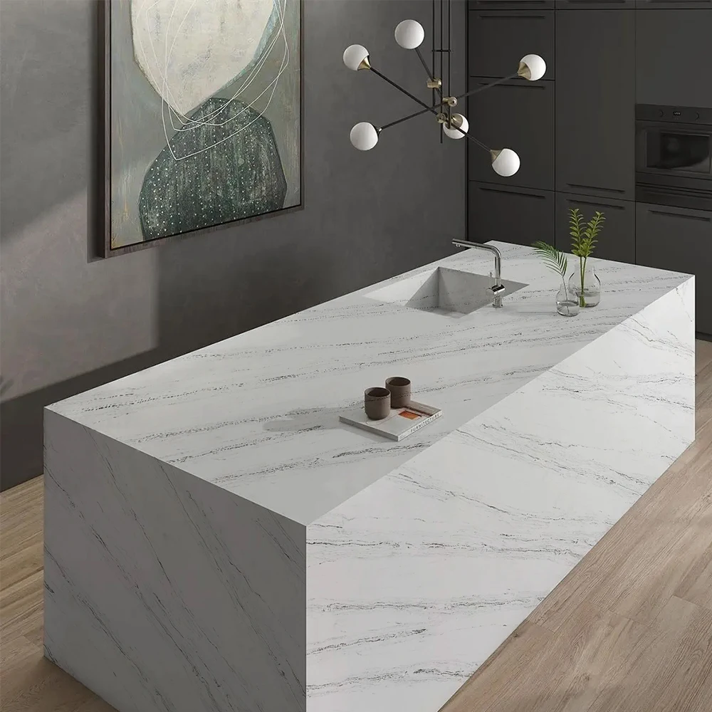 AST OEM/ODM New Design Decorative Artificial Quartz 5028 Palissandra Polished Finish Artificial Quartz Slabs