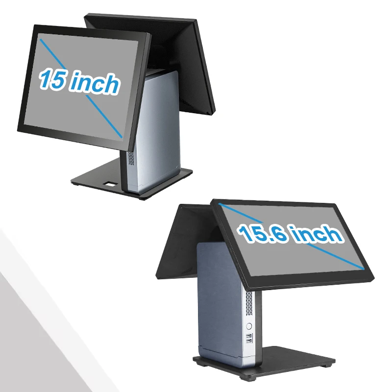 New Design 15.6 Inch Capacitive Touch Screen Pos Terminal windows Dual System with J6412/N305 CPU