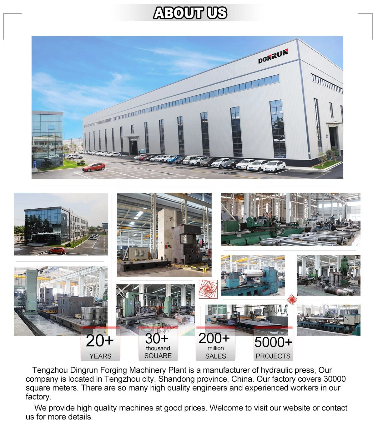 four column hydraulic shop press 100 ton hydraulic press machine price