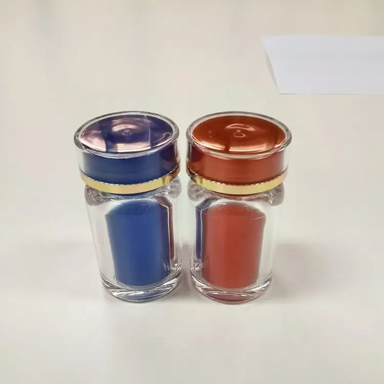 35ml 45ml Luxury Acrylic double wall Plastic Bottle for Capsule /Pills/Candy Vitamins Capsule Tablet Medicine powder container