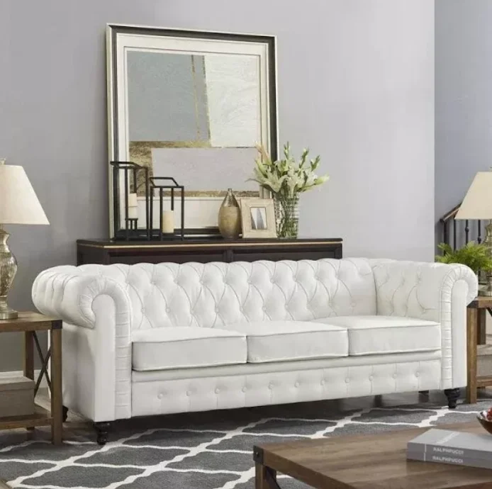 chesterfield sofa for sale and tufted sofa white event wedding furniture,white leather event sofa
