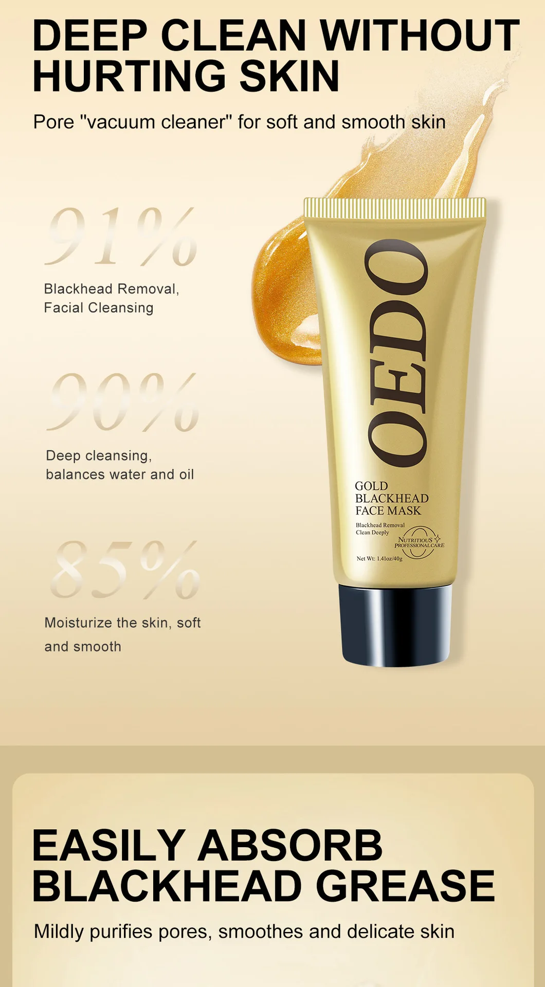 Factory wholesale new products  Gold mask Liquid mask moisturizer cream for face