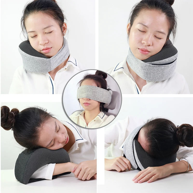 Custom Logo 2 in 1 Pillow Schlafkissen Pain Relief Airplane Car Seat Headrest Pillow Travel Rest Sleeping