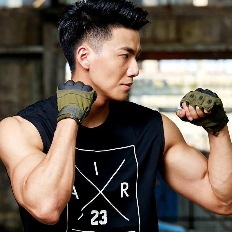 Synthetic Leather Hard knuckle Protective Police Equipment Military Tactical Hunting Shooting Gloves