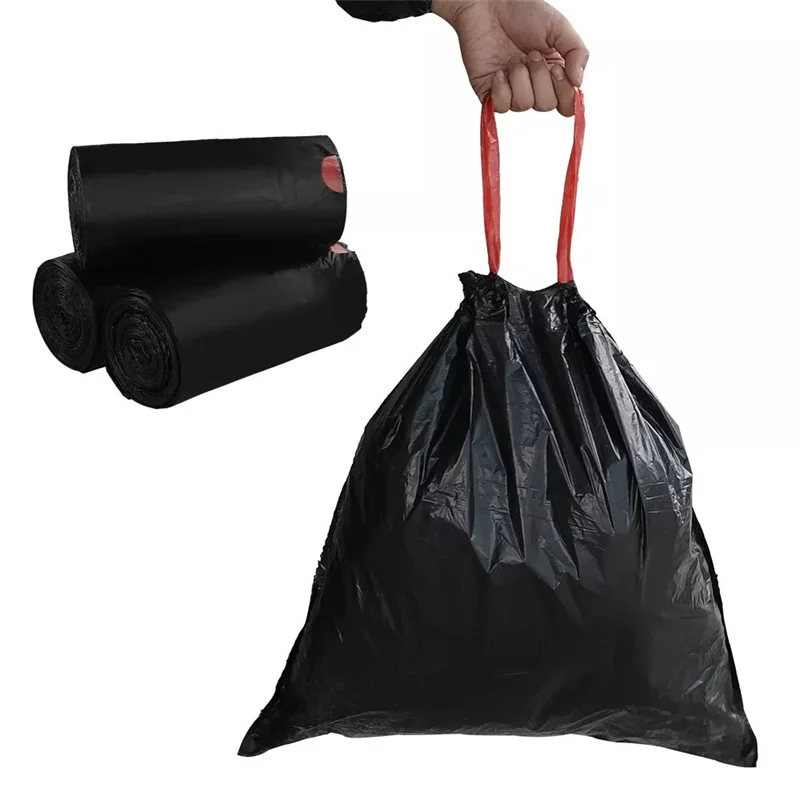 Drawstring Trash Bags Kitchen Garbage Bags Large Garbage Bin Bathroom Trash Can Bin Liners Plastic Bag Household