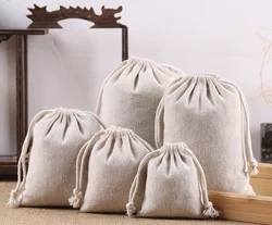 Custom Cotton Drawstring Pouch Bags Reusable Eco Friendly Blank Small Organic Cotton Drawstring Bag with Logo