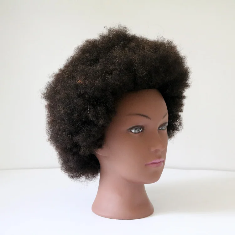 100% Human Hair Afro Training Mannequin Head