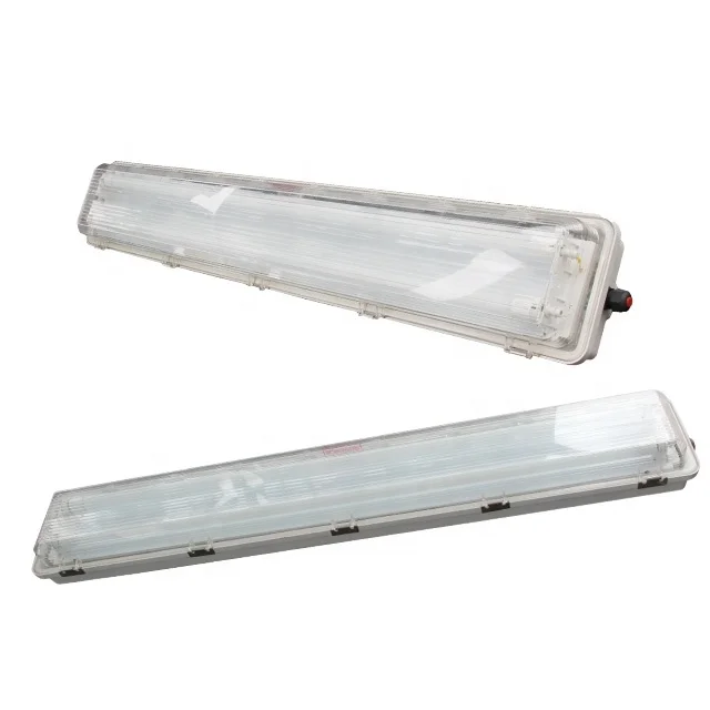 manufacturing explosion proof 2x36w fluorescent light fittings explosion proof liner light with 3 years warranty