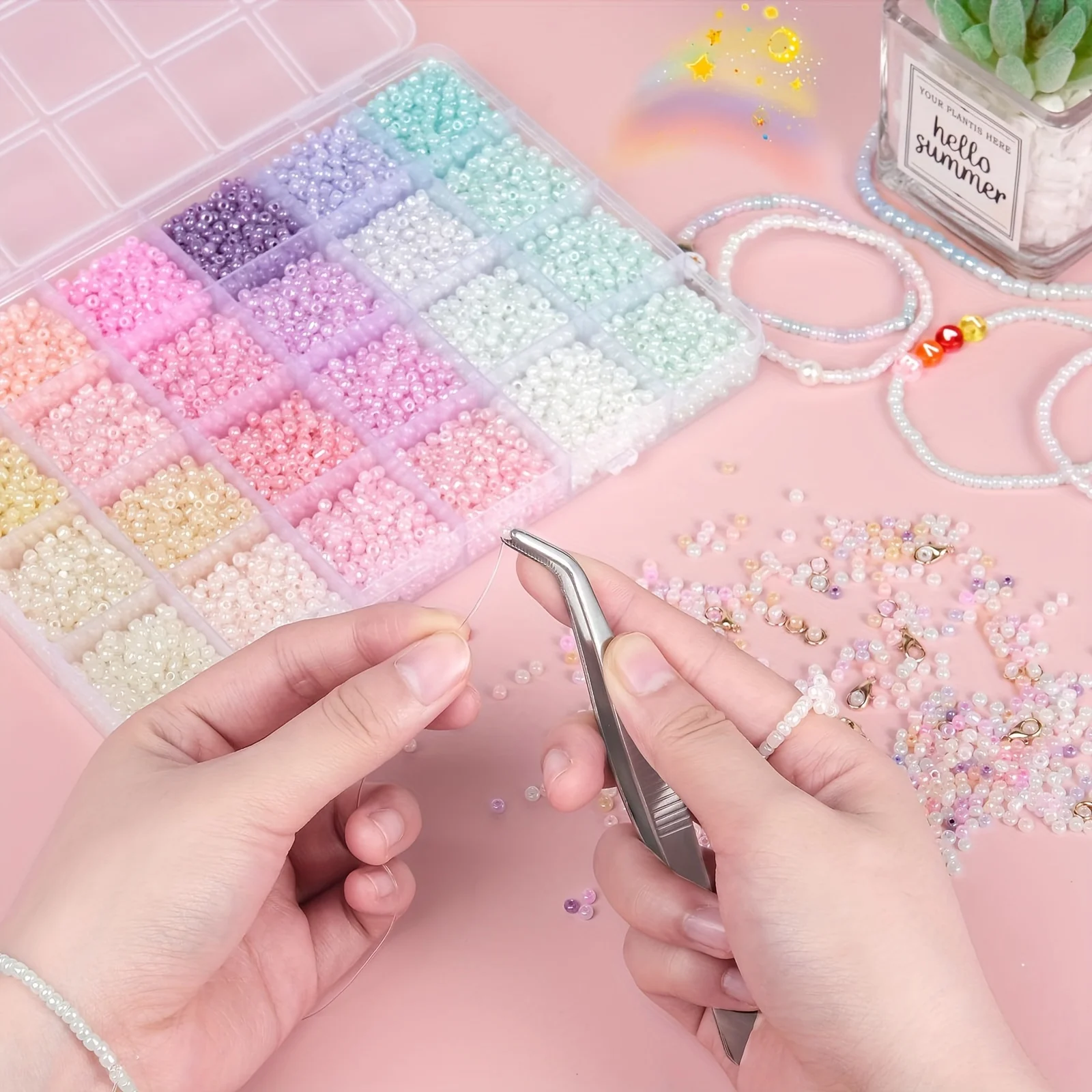 2024 new Glass Beads Kit 4mm Creamy Seed Beads for Unleashing Your Creativity in DIY Jewelry Making Bracelets & Necklace
