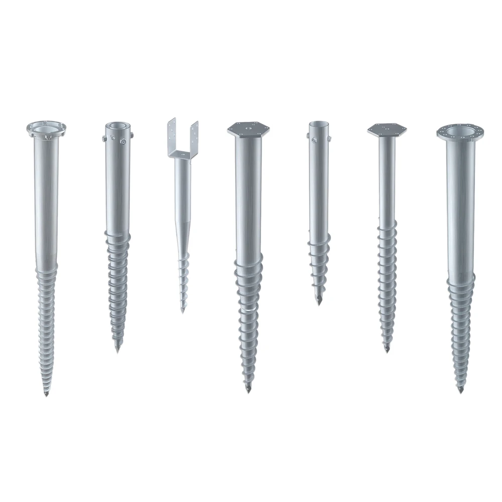 91x150x750 mm Heavy duty zinc coating Galvanized Helical Ground  anchor Pile Pole Anchor to fix wooden pole