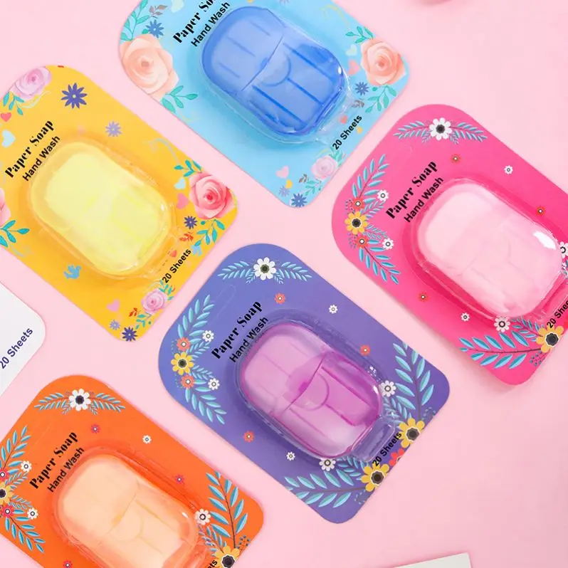 Travel Portable Paper Soap Sheets Travelling Hand Washing Paper Soap