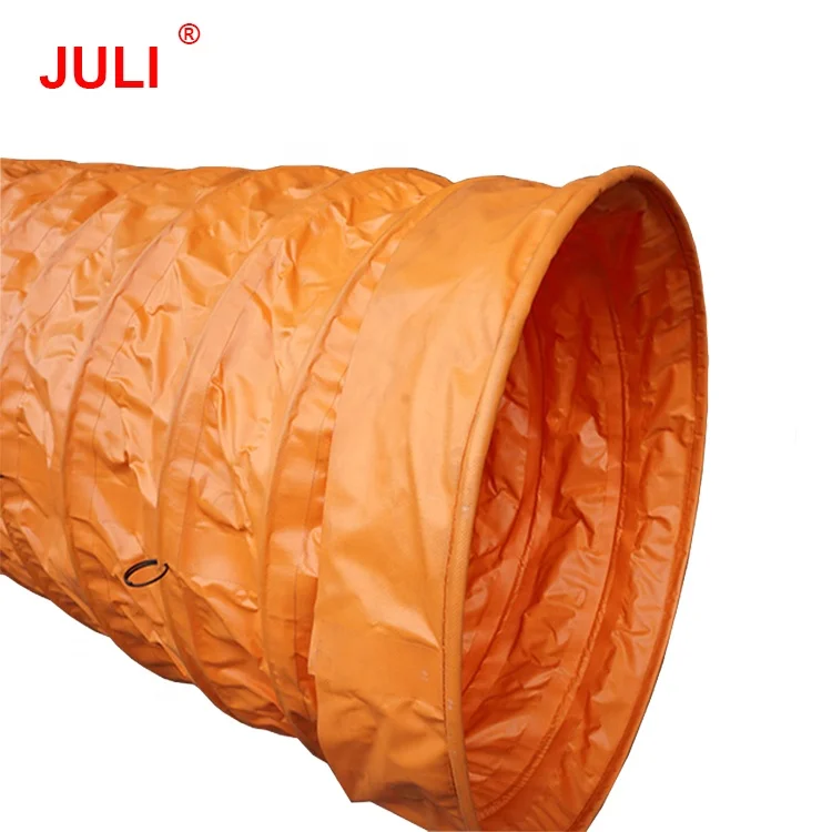 Chinese supplier pvc compressible fire resistance zipper coupling spiral duct for tunneling