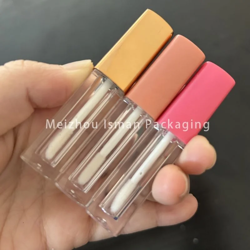Small 1.2ML Multi Colors Square Lip Gloss Tube Container Mini Empty rose gold pink Lipgloss Container Bottle For Sample Tester