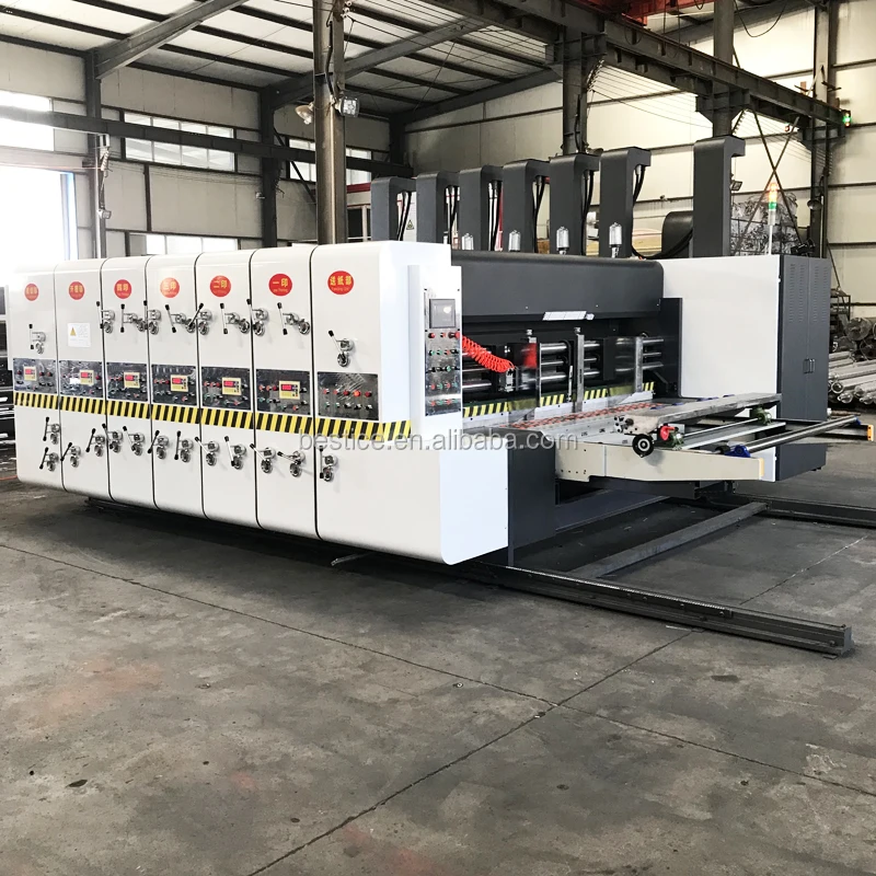 Automatic Corrugated Cardboard 4 Colors Flexo Printer Slotter Die Cutter Machine