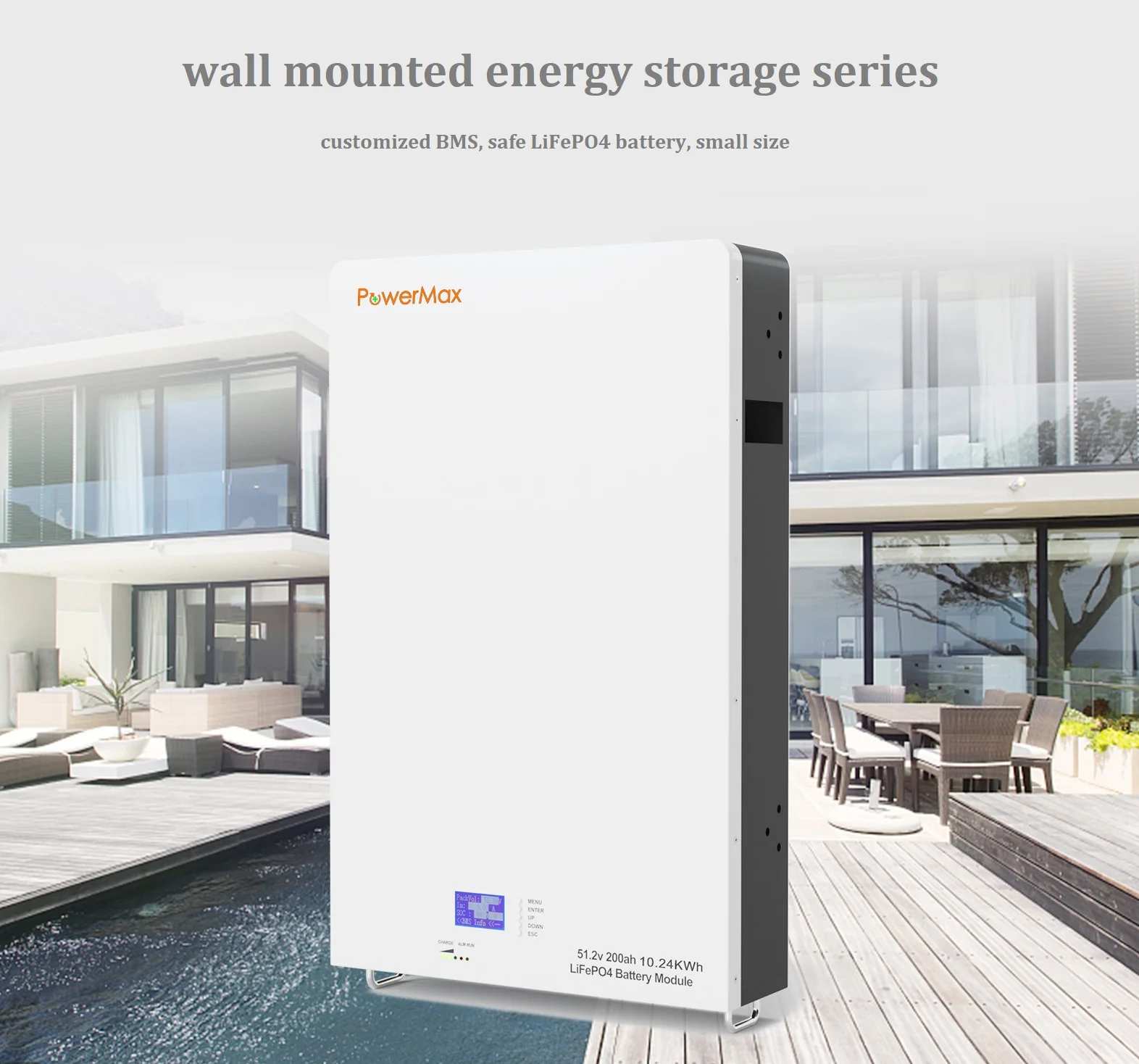 Customized Wall Mounted home energy storage battery solar energy storage power supply