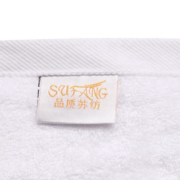 Wholesale Luxury Hotel 100% Cotton white Embroidery Dobby Border Terry Towel bath towel face towel