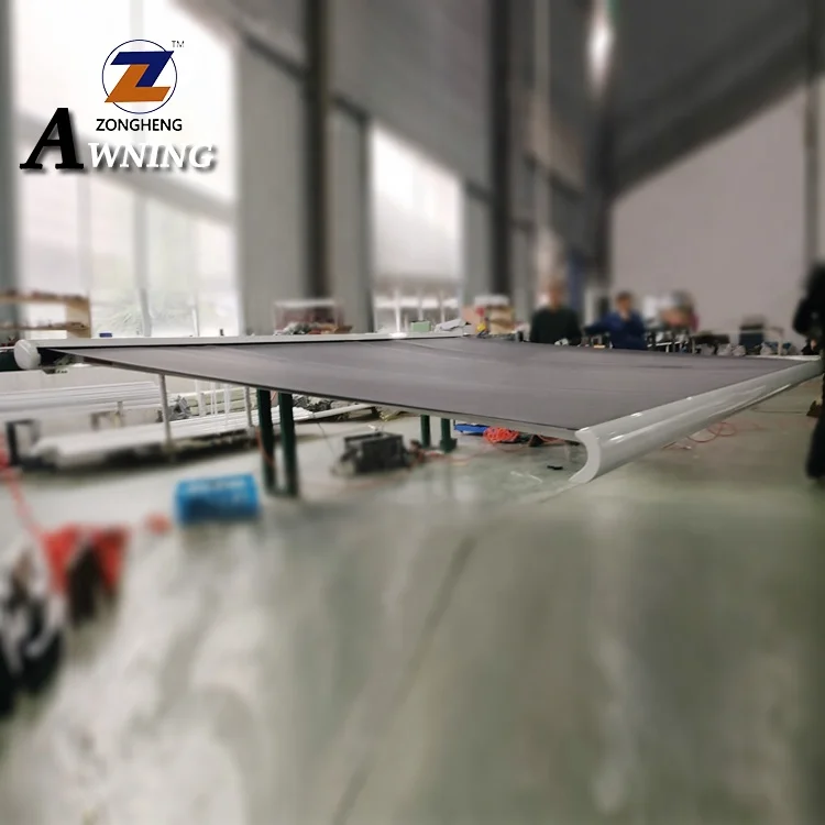 
Outdoor High Quality Aluminum Frame Outdoor Electric Patio Garden Big Size Retractable Awning with weather sensor 