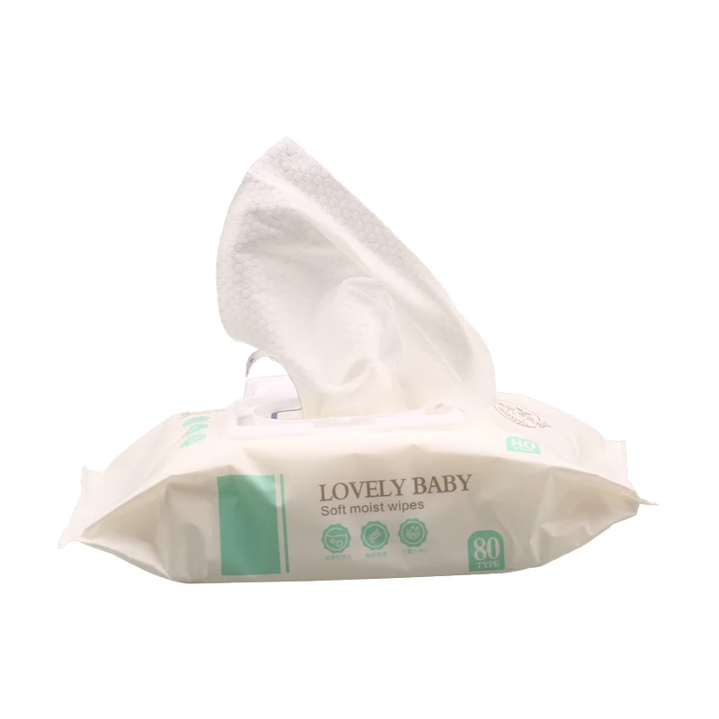 
Super Thick soft non-woven Baby hand Mouth Wipes Baby Wipes RO pure Water Alcohol-free Baby Wipes 80 pieces factory 