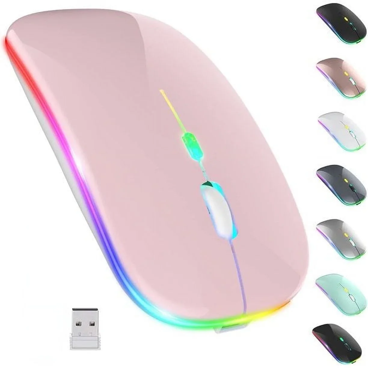Explosive RGB wireless charging gaming mouse with 2.4G+Bt connection for mobile phones, tablets, laptops, and mice
