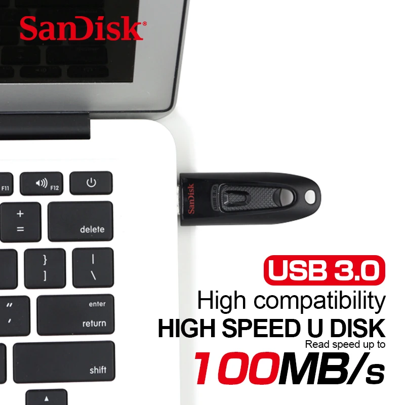 SanDisk USB 3.0 CZ48 Flash drive 128GB 64GB 32GB 16GB flash disk high speed Pendrive