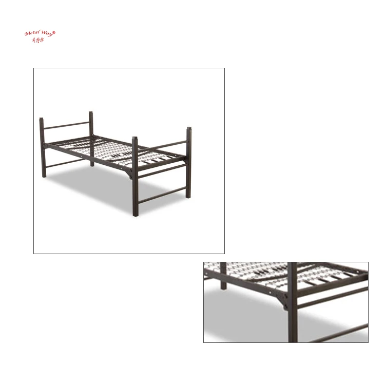 Factory Direct Selling Steel Single Bed university Stacked Metal Bed Frame