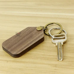 Blank Square Shaped Wood Photo Keychain Custom Logo Wood Keychains For Gift Lovers And Family
