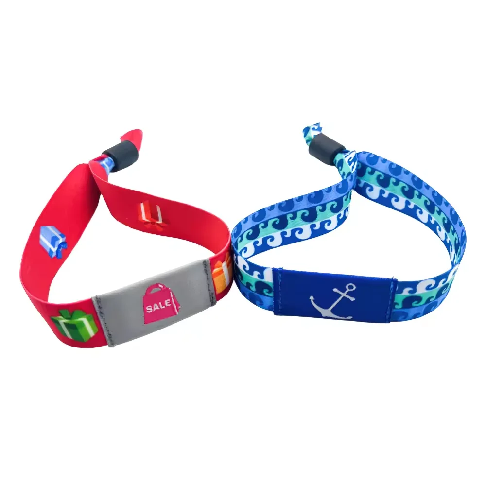 Factory Price RFID fabric Woven wristband identification bracelet