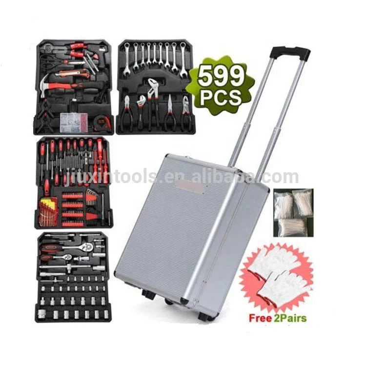Combination tool Trolley aluminum box 599pcs Swiss Kraft Hardware Germany Hand Tool