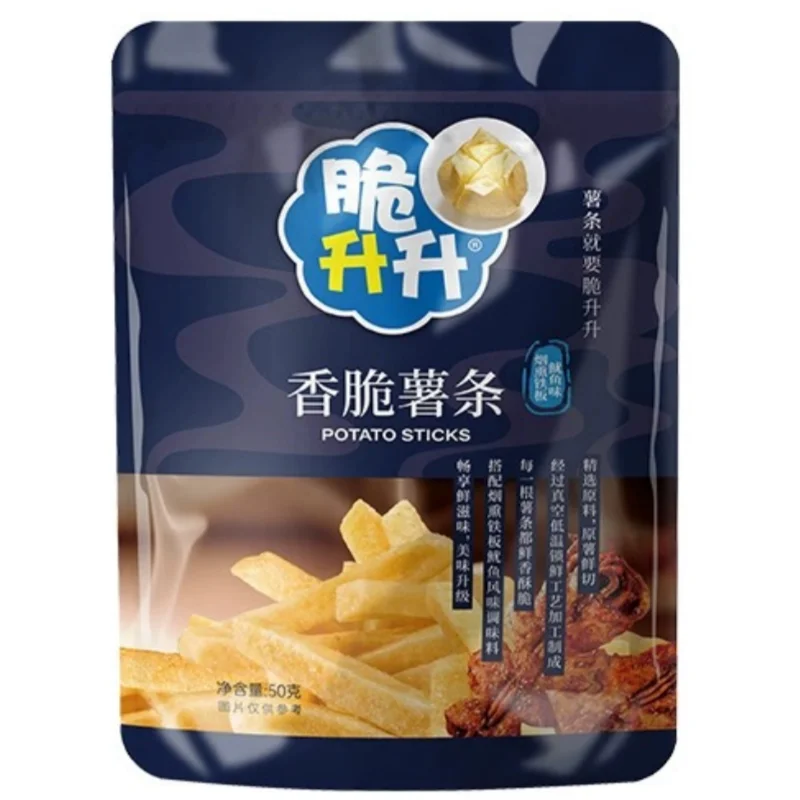 Wholesale potato sticks 50g Chinese food exotic snacks VF 4 flavors potato sticks French fries crisps